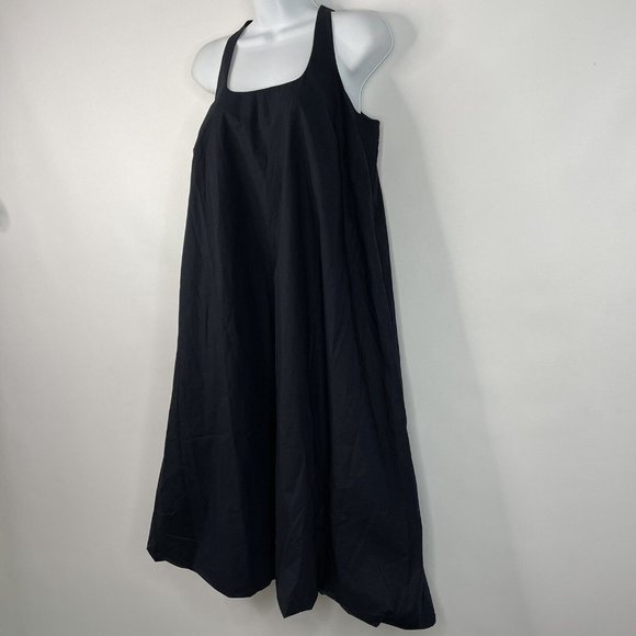 Maeve Anthropologie Black Sleeveless Bubble Hem Trapeze Midi Dress Pocke… - Picture 7 of 8